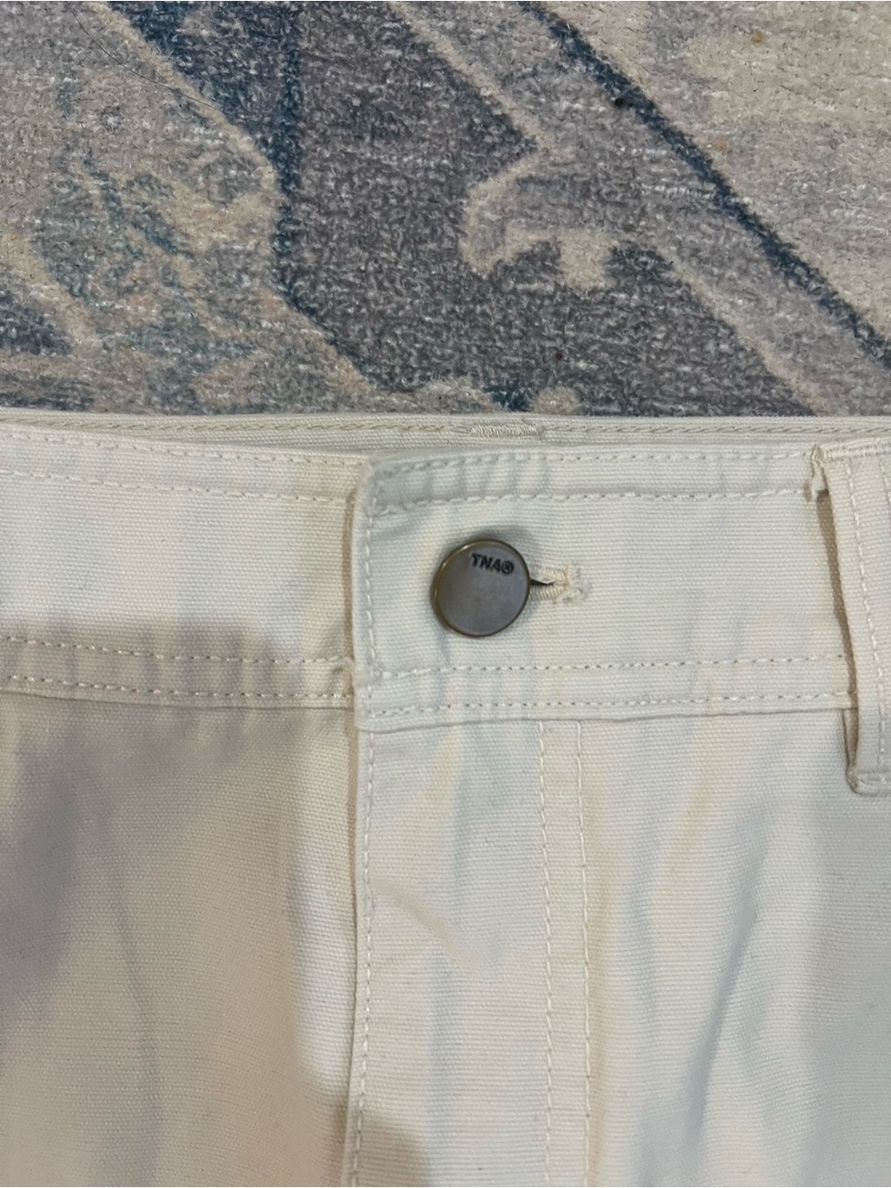 TNA Aritzia Carpenter Maxi Skirt White Size 8 100% Cotton Utility - Picture 5 of 8